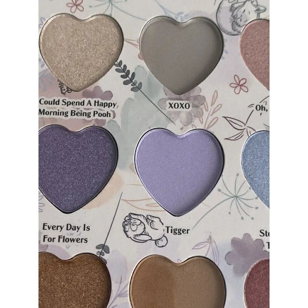 Disney Winnie The Pooh Heart Shaped Eyeshadow Palette With Mirror 12 Colors NEW - Picture 10 of 15